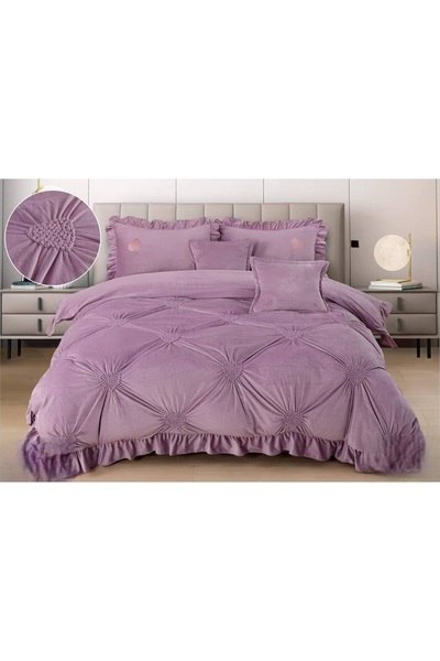 CHIRASO CHIRASO Bedding, Plush Velvet, Classic Sheet 220x240cm, Duvet Cover 200x230+12cm, 4 Pillowcases