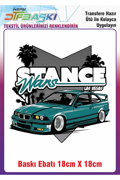 F17 Ajans Stance Wars Ütü ile Yapışan Kumaş Tekstil Kıyafet Dtf Baskı