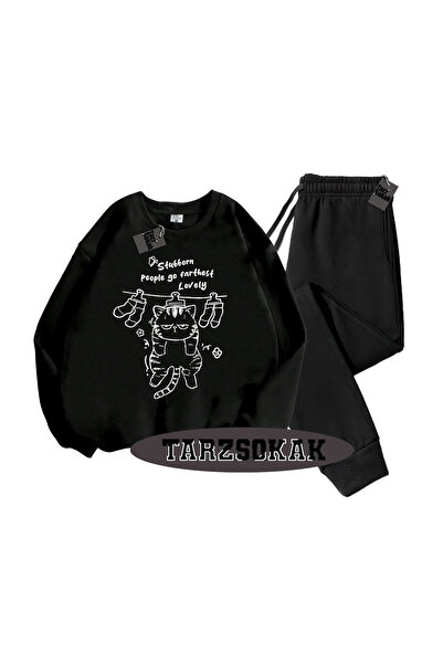 Tarzsokak Μαύρο Biskilet Stubborn Λεπτομερές Διπλό ΣΕΤ