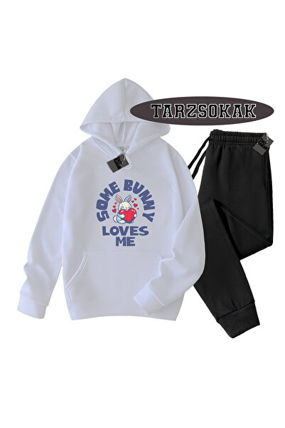 Tarzsokak طقم مكون من قطعتين بتفاصيل رايز وقلنسوة بيضاء