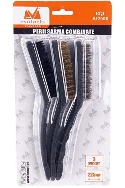 Evotools Mini Wire Brush 3 Pcs/set - Length 220 mm