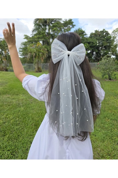 SHClothing accessories İncili Tül Fiyonk Toka Gelin Saç aksesuarı Nikah Dış Ç...