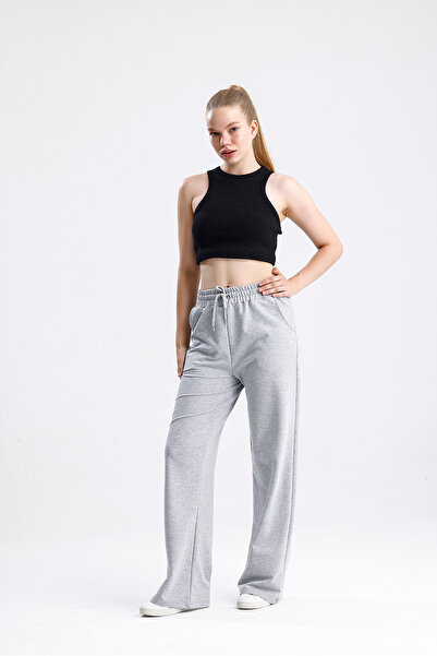 Green Hill 2 Pack Wide Leg Sweatpants Gray and Black
