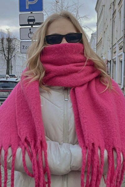 keisy Alessa Scarf Soft Textured Shoulder Shawl (Fuchsia Pink)