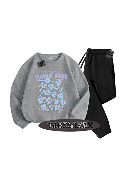 Tarzsokak Γκρι Μπισκιλέτ Φλάουερ Λεπτομερές Σετ Δύο Τεμαχίων