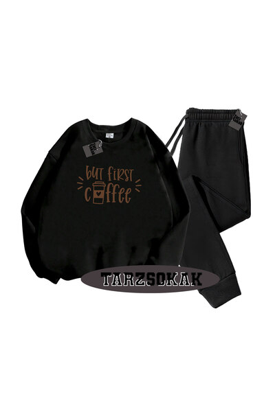 Tarzsokak Μαύρο Biskilet Coffee Λεπτομερές Σετ δύο τεμαχίων