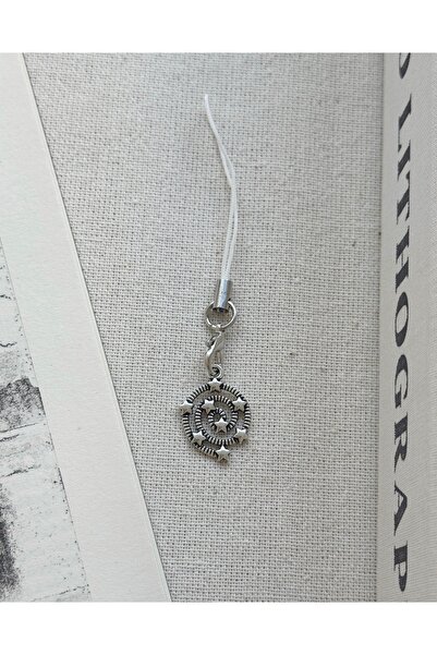 WhimsyWhite تعليقة هاتف بتصميم نجمة حلزونية، حبل هاتف يدوي الصنع بتصميم دوامة...