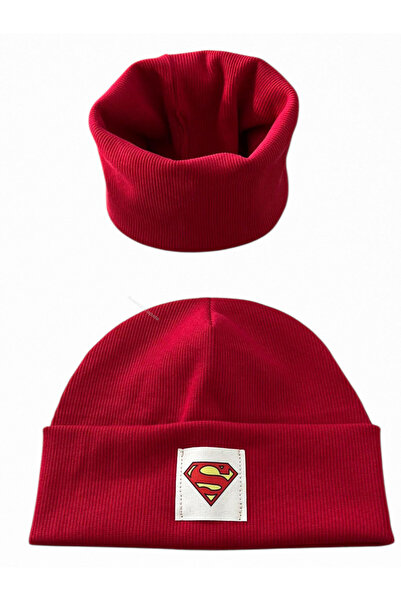 Mustran Children's Figure and Symbol Themed 95% Cotton Ribbed Beanie Neck Collar Set of 2 – Handcrafted – Unisex (Ages 3–8)