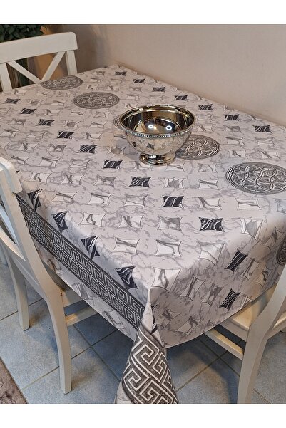 Başak Ev Tekstili Pânză uleioasă din PVC cu fibre - Față de masă ștergabilă cu model