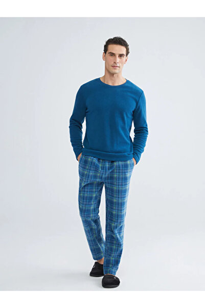 LC Waikiki Петроль Стандарт Форма Чоловічий Піжамний Комплект