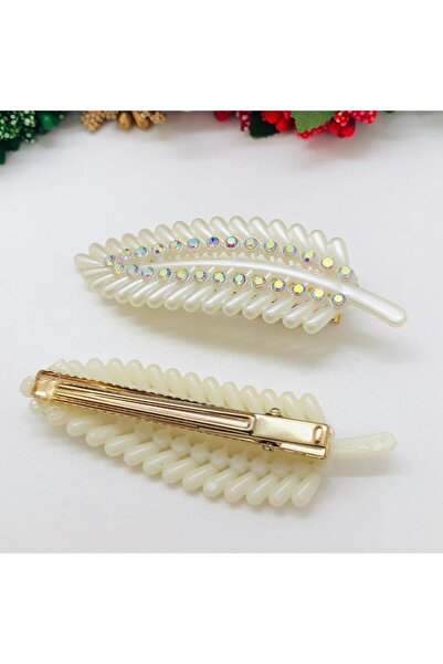 İnDerin Pearl Gold Pens Clasp Elegant 2-Piece Side Clasp