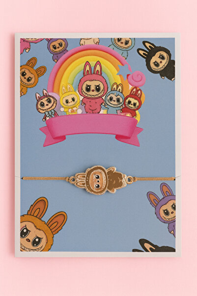 Srctech Labubu Kahverengi Bileklik Seti Hediyelik Bileklik