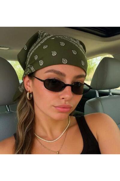 İnDerin Unisex Ethnic Patterned 100% Cotton Bandana Scarf