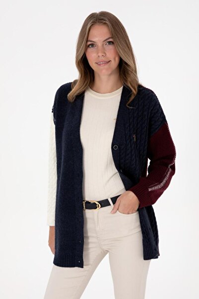 U.S. Polo Assn. Women's Navy Blue Comfort Knitwear Cardigan Tekspor224622.5