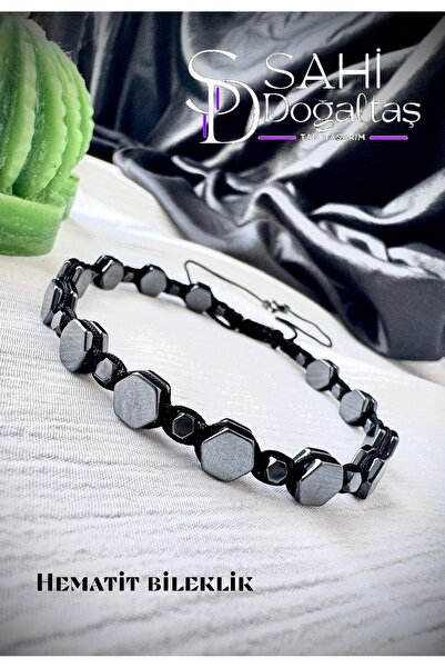 SAHİ_DOĞALTAŞ SAHİ DOĞALTAŞ Erkek hematit örgü bileklik
