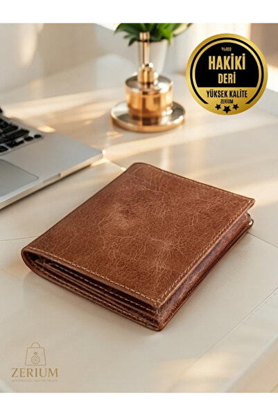 ZERİUM Genuine Leather Flint – Premium Genuine Leather Men's Wallet and Card Holder