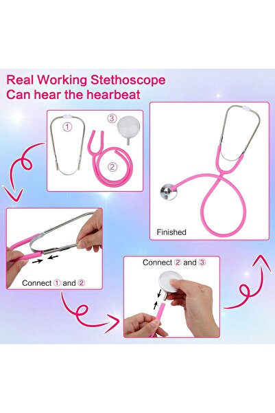 007 Infeel Kids Doctor Costume - Doctor Coat Fancy Dress for Girls & Kids