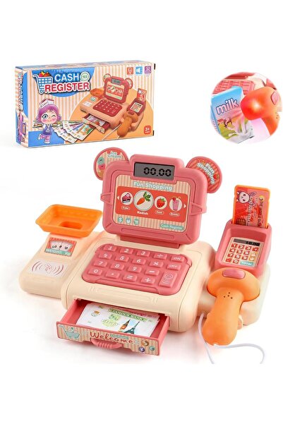 Vinnatsu لعبة ماكينة تسجيل المدفوعات النقدية للأطفال مع ماسح ضوئي، مجموعة نقو...