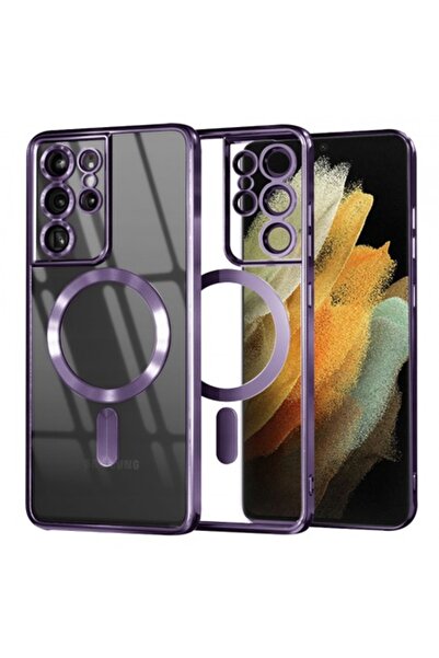 Stef's Cat Carcasă MagSafe pentru Samsung Galaxy S21 Ultra 5G G998, Cristal d...