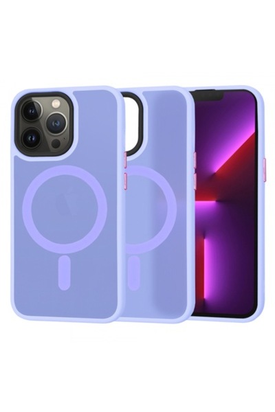 Stef's Cat Carcasă MagSafe pentru Apple iPhone 13 Pro, HaloFrost, violet deschis