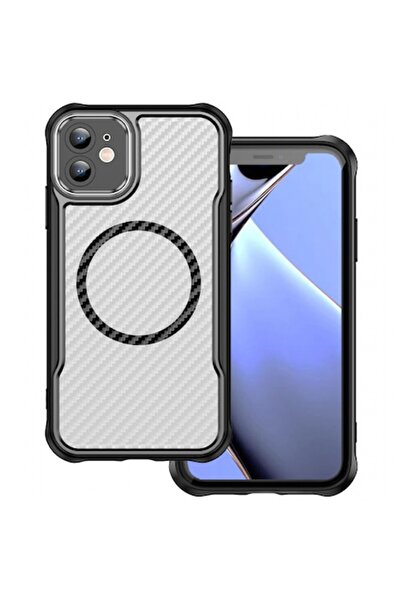 Stef's Cat Θήκη MagSafe για Apple iPhone 11, Defender Carbon Mag, Μαύρη