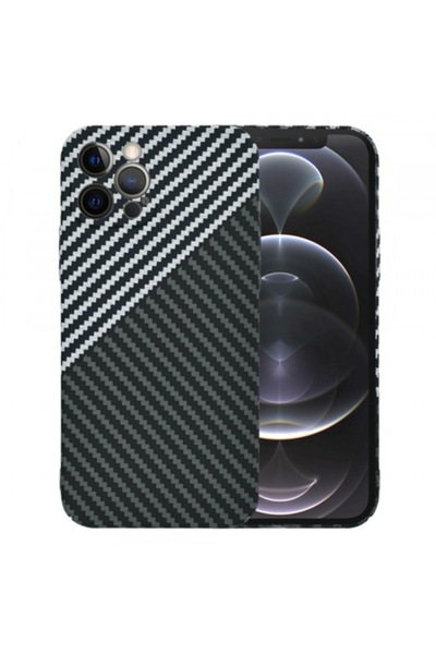 Stef's Cat Калъф за Apple iPhone 12 Pro, Carbonite FiberShell, Сив