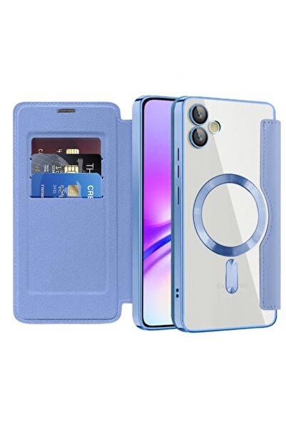 Stef's Cat Husă MagSafe pentru Samsung Galaxy A05 A055, SmartMag Book, albastră