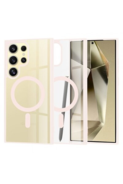 Stef's Cat Θήκη MagSafe για Samsung Galaxy S24 Ultra S928 Pro, Ροζ