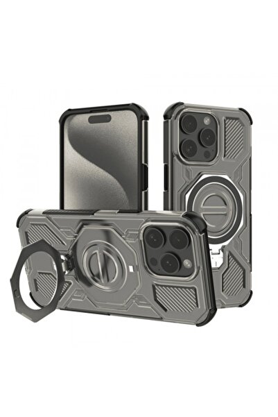 Stef's Cat Carcasă pentru Apple iPhone 15 Pro, Carbon Shield Pro, Negru deschis