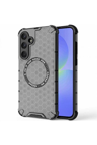 Stef's Cat Husă MagSafe pentru Samsung Galaxy A36 A366, protecție tip fagure de miere, neagră