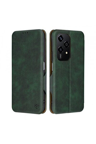 Stef's Cat Husă pentru Honor 200 Lite, Portofel Sigur Plus, Verde