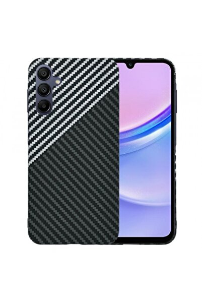 Stef's Cat Carcasă din fibră de carbon pentru Samsung Galaxy A15 5G, gri