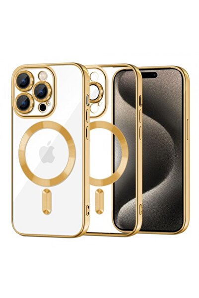 Stef's Cat Θήκη MagSafe για Apple iPhone 15 Pro Max, Πολυτελές Κρύσταλλο, Χρυσό