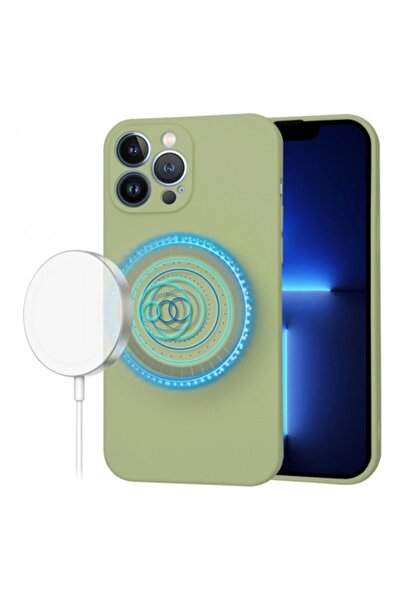 Techsuit Carcasă MagSafe pentru Apple iPhone 13 Pro Max, SoftFlex, Verde Deschis