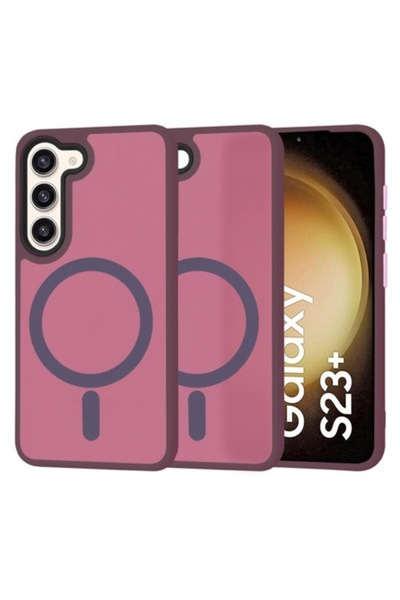 Stef's Cat Θήκη MagSafe για Samsung Galaxy S23+ (S916), HaloFrost, Μπορντό