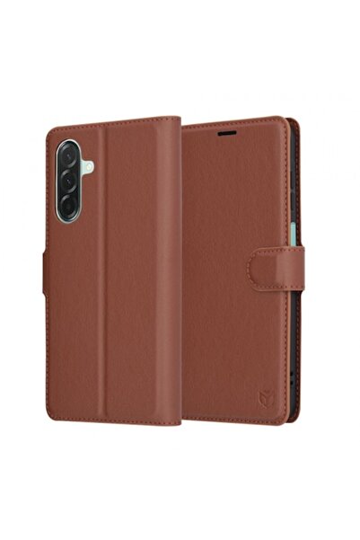 Stef's Cat Δερμάτινη θήκη Folio για Samsung Galaxy A26 (A266) - Καφέ