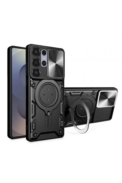 Stef's Cat Θήκη τηλεφώνου για Samsung Galaxy S25 Ultra S938, CamGuard Pro, μαύρη