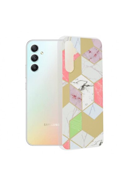 Stef's Cat Carcasă pentru Samsung Galaxy A34 A346, Marmură, Mov