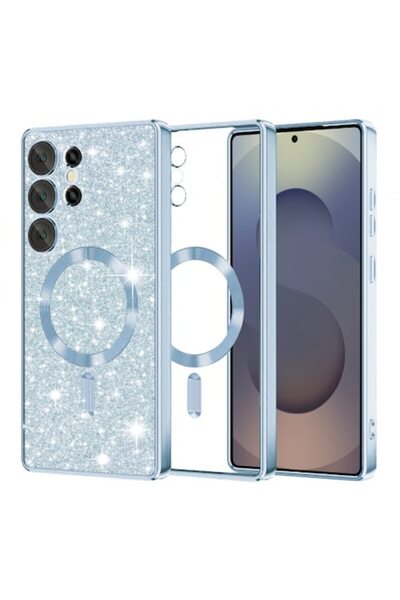 Stef's Cat Θήκη MagSafe για Samsung Galaxy S25 Ultra S938, Πολυτελής γκλίτερ,...