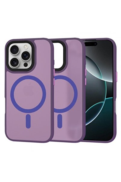 Stef's Cat Husă MagSafe pentru Apple iPhone 16 Pro, HaloFrost, violet închis