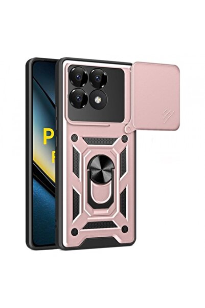 Stef's Cat Husă pentru Xiaomi Poco F6 Pro, CamShield, roz