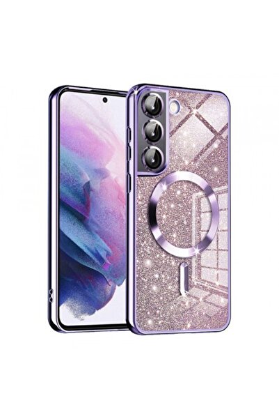 Stef's Cat Калъф MagSafe за Samsung Galaxy S21 5G G991, луксозен блясък, свет...