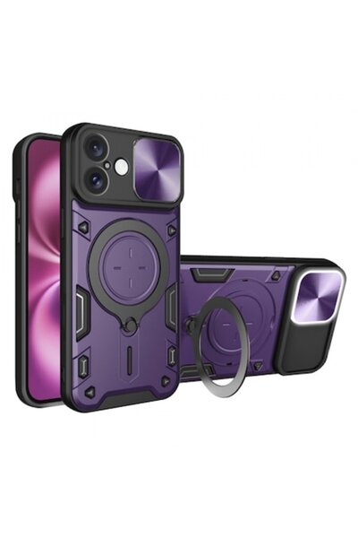 Stef's Cat Θήκη για Apple iPhone 16 Plus, CamGuard Pro, Μωβ