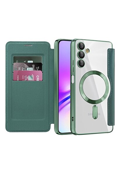 Stef's Cat Husă SmartMag pentru Samsung Galaxy A05s (E87) - Piele, Verde