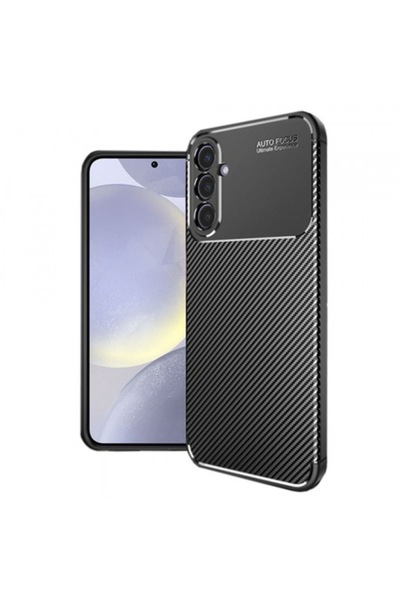 Stef's Cat Carcasă pentru Samsung Galaxy S24+ (S926), fibră de carbon, neagră