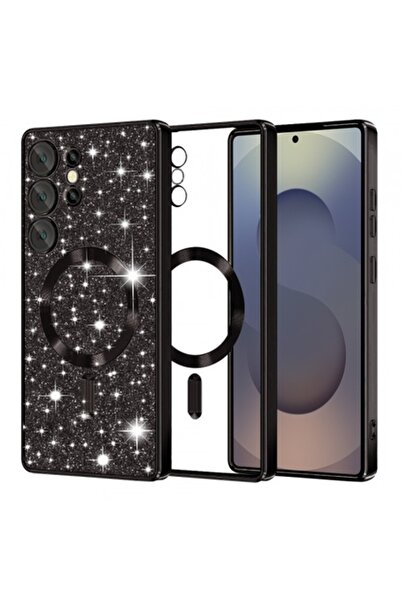 Stef's Cat Θήκη MagSafe για Samsung Galaxy S25 Ultra S938, Πολυτελές Glitter,...