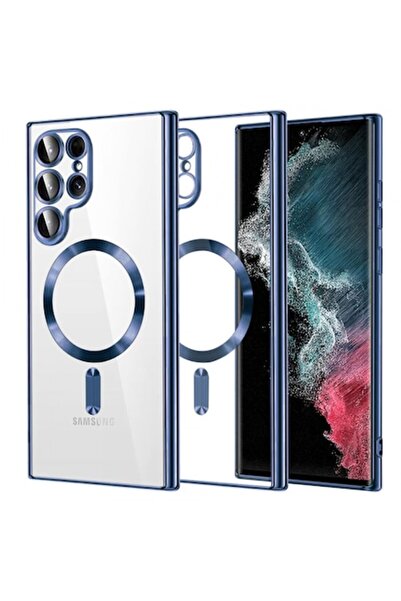 Stef's Cat Husă MagSafe pentru Samsung Galaxy S22 Ultra 5G S908, Cristal Luxo...