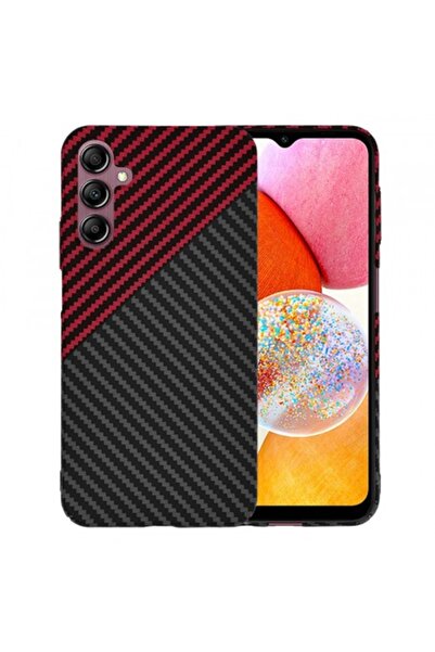 Stef's Cat Case for Samsung Galaxy A14 A145 / A14 5G A146, Carbonite FiberShell Vortex, Red