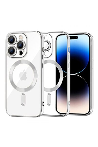 Stef's Cat Husă MagSafe pentru Apple iPhone 14 Pro, Cristal Luxos, Argintie