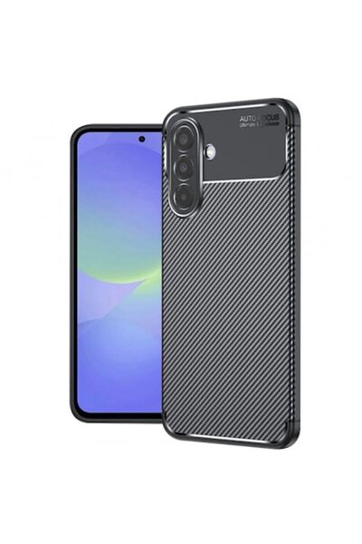 Stef's Cat Carcasă pentru Samsung Galaxy A36 (A366), Fibră de carbon, Negru